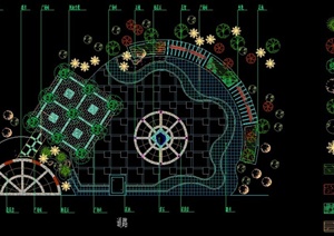 某小型广场景观规划设计CAD施工图