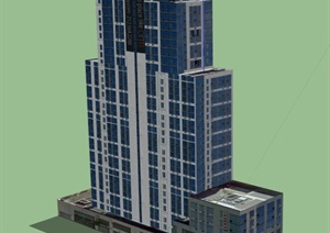 某办公酒店建筑设计SU(草图大师)模型