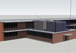 现代简约工业厂房建筑设计SU(草图大师)模型