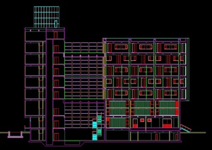 现代某八层教学楼建筑设计CAD方案图