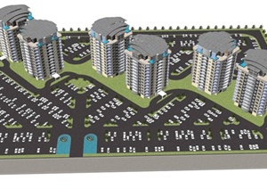 住宅区建筑景观设计SU(草图大师)模型