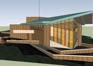 现代丹佛教堂建筑设计SU(草图大师)模型