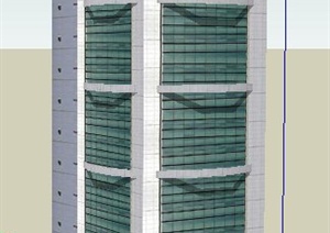 现代商务写字楼办公建筑设计SU(草图大师)模型