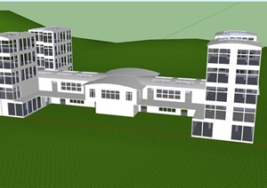 某酒店建筑框架设计SU(草图大师)模型