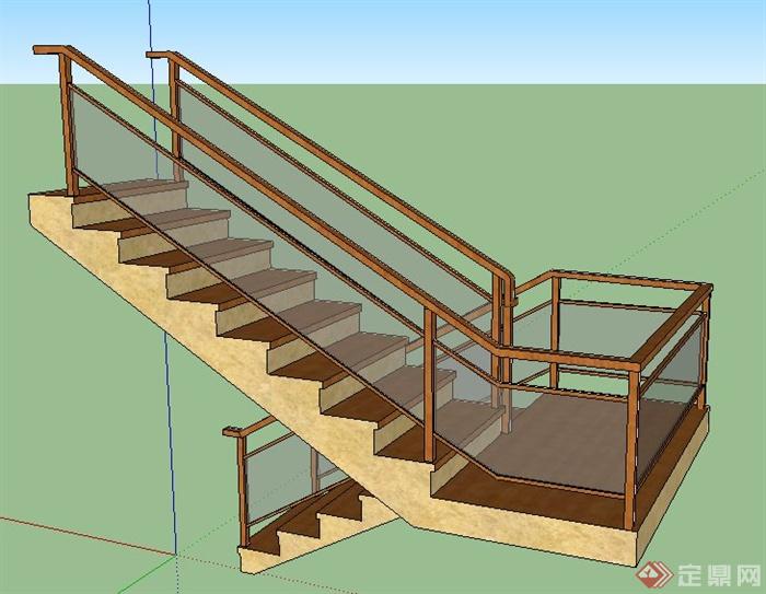 转折楼梯su模型(1)