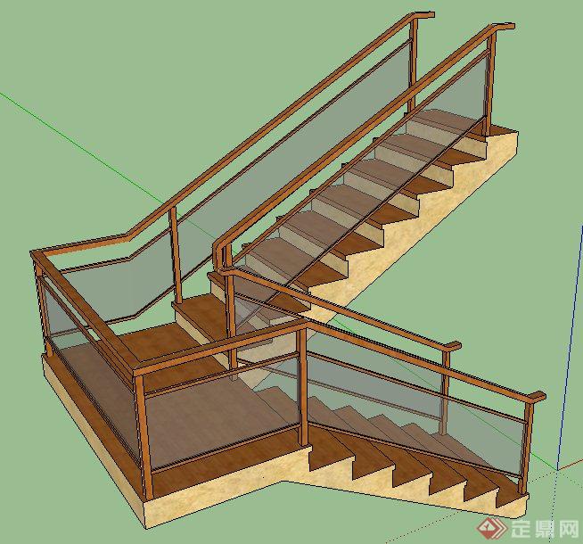 转折楼梯su模型(2)