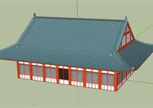 日式古建设计SU(草图大师)模型