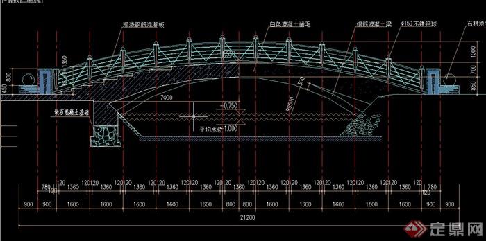 某景观石桥设计CAD施工图(1)