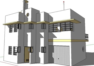 现代别墅民居住宅建筑设计SU(草图大师)模型