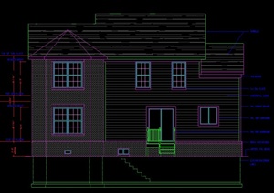 两层木质住宅建筑设计CAD方案图