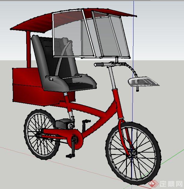 现代电动自行车su模型(1)