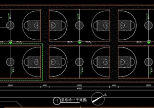 某篮球场设计CAD详图