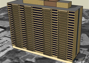 试验基地住宅建筑设计SU(草图大师)模型
