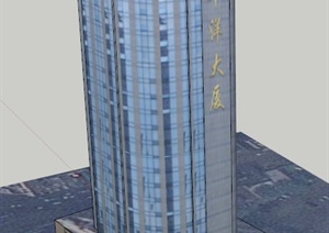 某太平洋大厦建筑设计SU(草图大师)模型