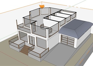 两层住宅空间展示设计SU(草图大师)模型