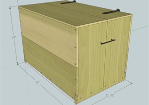床头柜设计SU(草图大师)模型