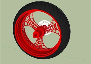 某汽车轮胎素材设计SU(草图大师)模型