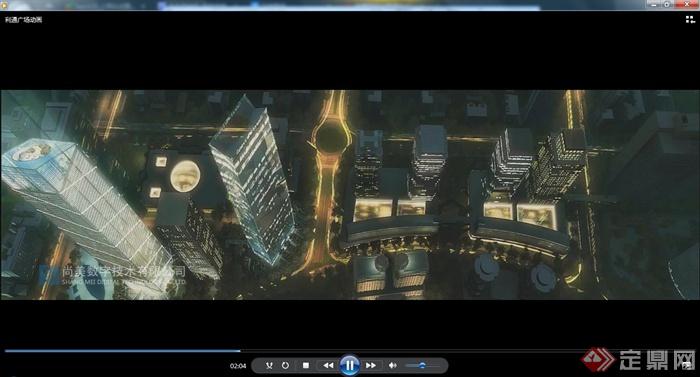 现代城市商业中心综合建筑视频动画(4)