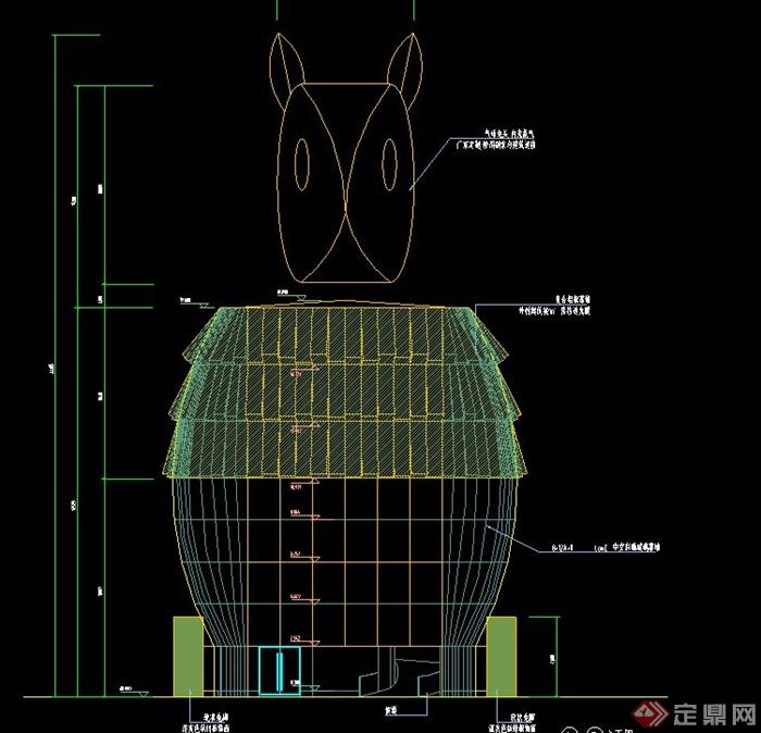 现代某8层世博会建筑设计CAD与PDF方案图(2)