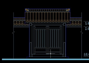 古典中式牌坊与街门设计CAD施工图