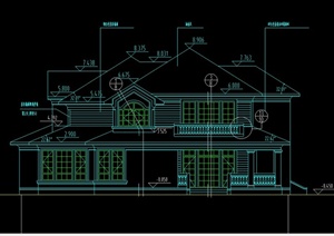 某两层瓦面住宅建筑设计CAD方案图