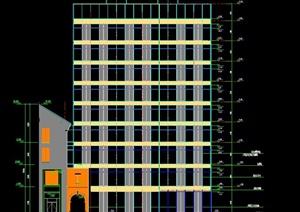 某现代九层办公楼建筑设计CAD施工图