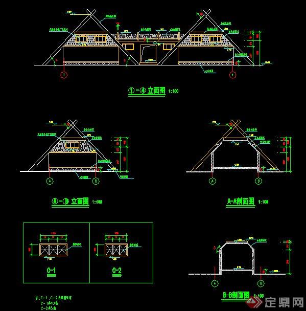 中式单层公共厕所建筑设计施工图(1)