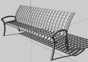 园林景观坐凳座椅SU(草图大师)模型