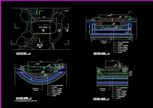 自然石景桥设计CAD施工图