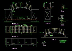 一个简约拱桥设计CAD施工图