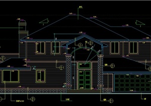 某两层山地别墅建筑设计CAD方案图