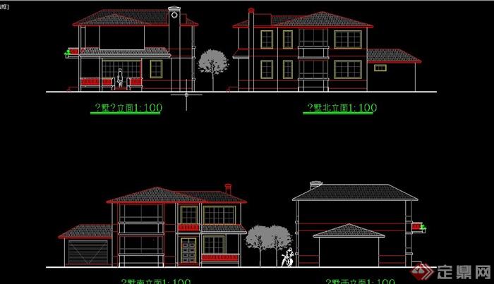 某两层别墅建筑设计CAD方案详图(1)