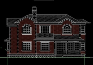 某两层乡村别墅建筑设计CAD方案图