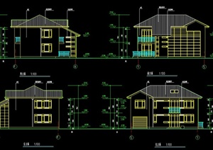 某两层民用住宅建筑设计CAD方案图