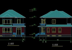 某两层中式风格住宅建筑设计CAD方案图