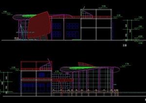 某两层现代风格会所建筑设计CAD方案图