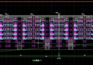 某六层联排住宅建筑设计CAD方案图