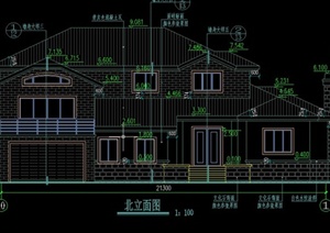 某欧式两层别墅建筑设计CAD施工图