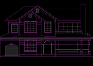 现代两层住宅建筑设计CAD方案图