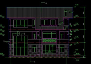现代中式三层住宅建筑设计CAD方案图