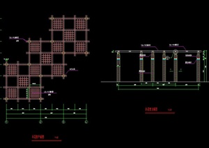 园林组合式花架设计CAD施工图