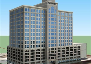 现代高层国家办公大楼建筑设计SU(草图大师)模型