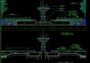 喷泉广场设计CAD施工图