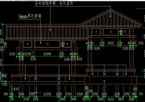 园林景观廊亭桥设计CAD施工图