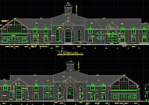 两层会所建筑设计CAD方案图