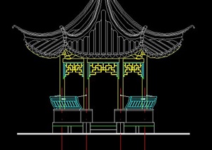 古中式八角亭设计CAD施工图