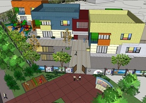 幼儿园学校建筑设计模型图片