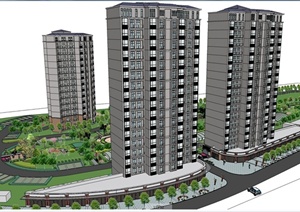 30余套住宅小区规划设计SU(草图大师)模型