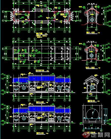 园林景观楹联亭设计CAD方案图2