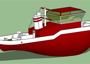 一艘瓢状船只SU(草图大师)模型